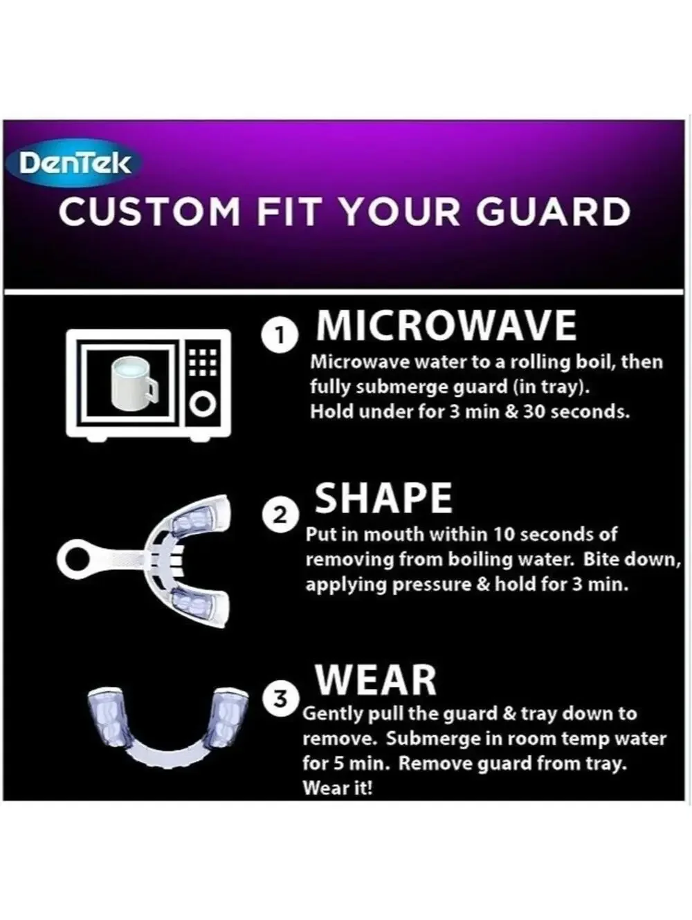 DenTek Dental Guard Nighttime Teeth Grinding Custom Fit Tray